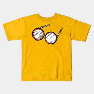 Circle Glasses Kids T-Shirt